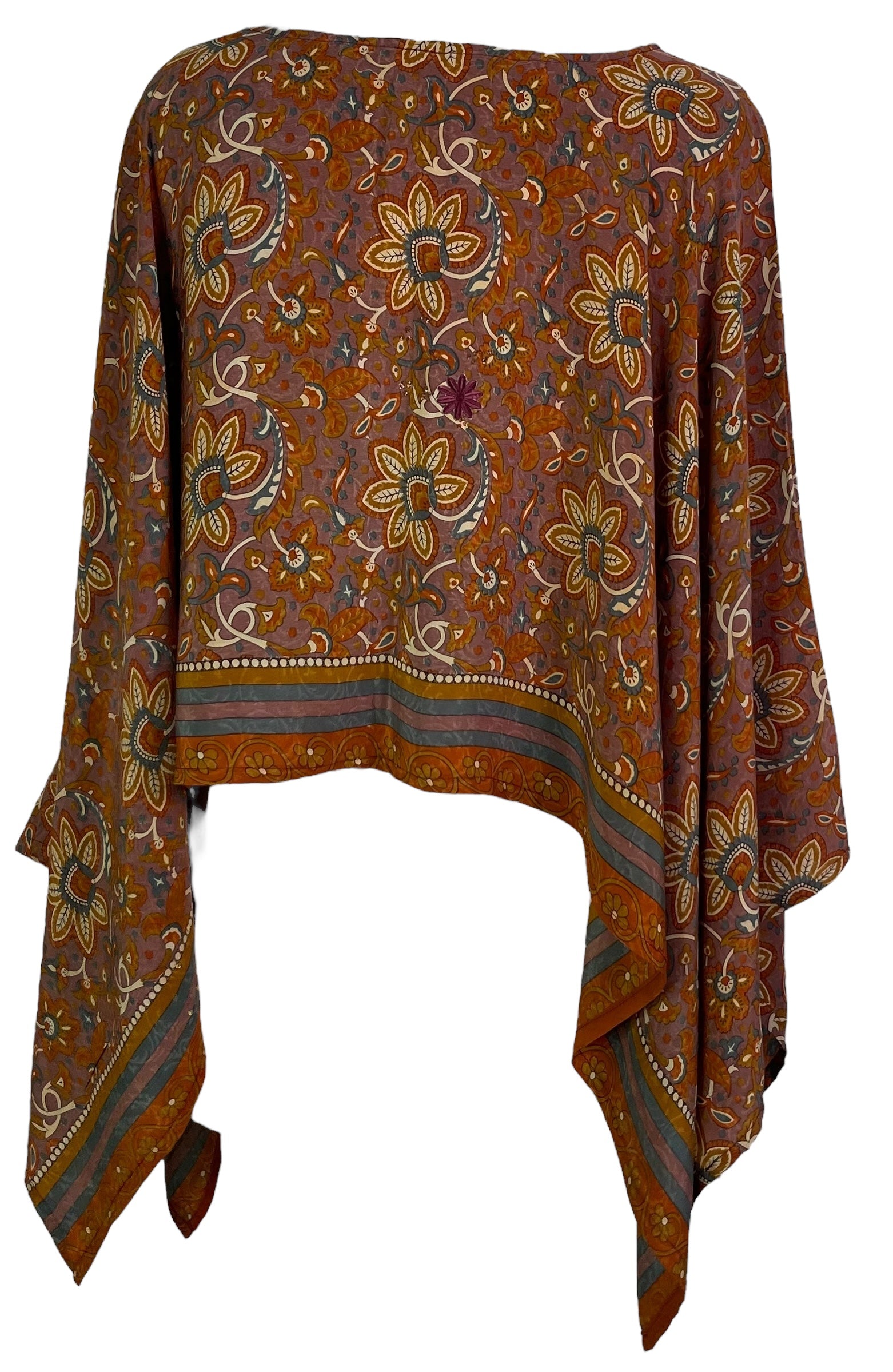 PRC6907 Avatar Pure Silk Capelet Poncho - Velora