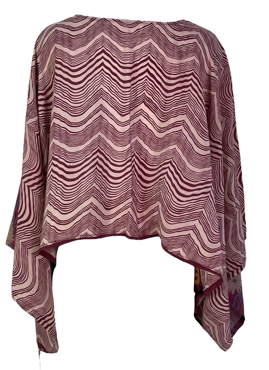 PRC6701 Avatar Pure Silk Kimono-Sleeved Top - Velora