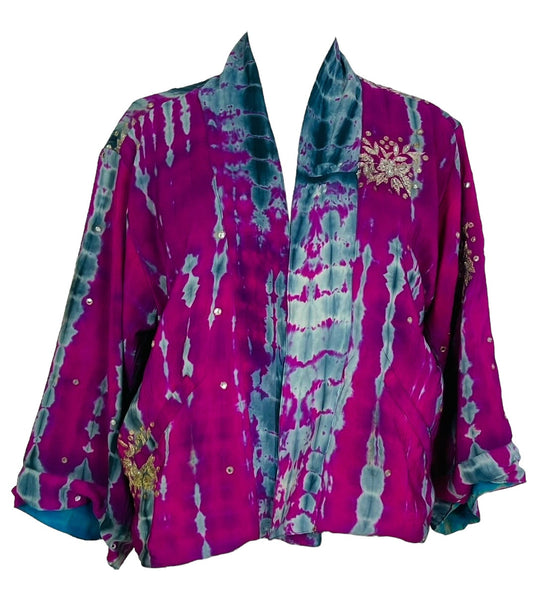 PRC7407 Avatar Reversible Pure Silk Jiva Jacket - Velora