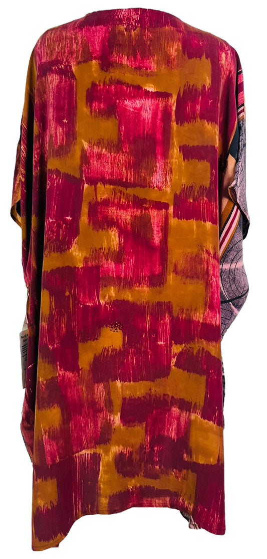 PRC6763 Avatar Pure Silk Midi Length Kaftan - Velora