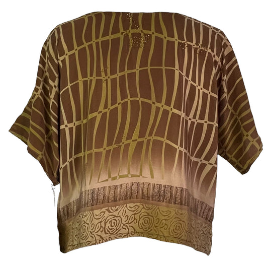 PRC7253 Avatar Pure Silk Boxy Top - Velora