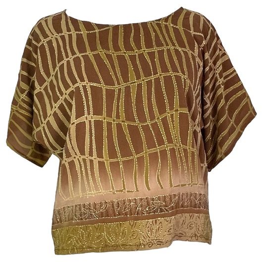 PRC7253 Avatar Pure Silk Boxy Top - Velora