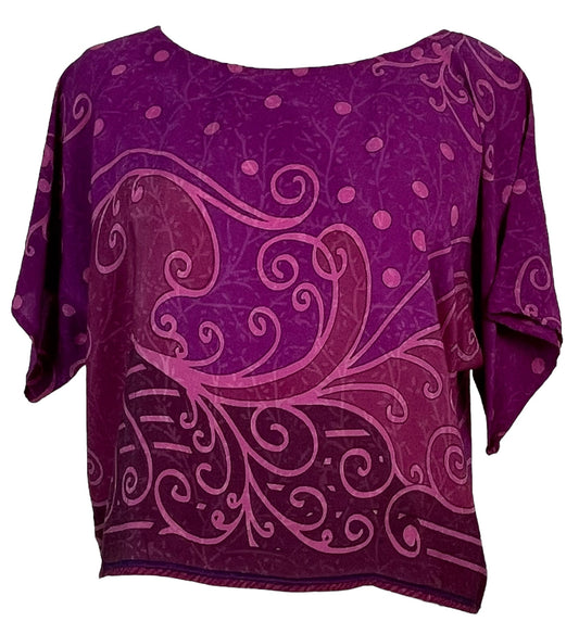 PRC5702 Avatar Pure Silk Boxy Top - Velora