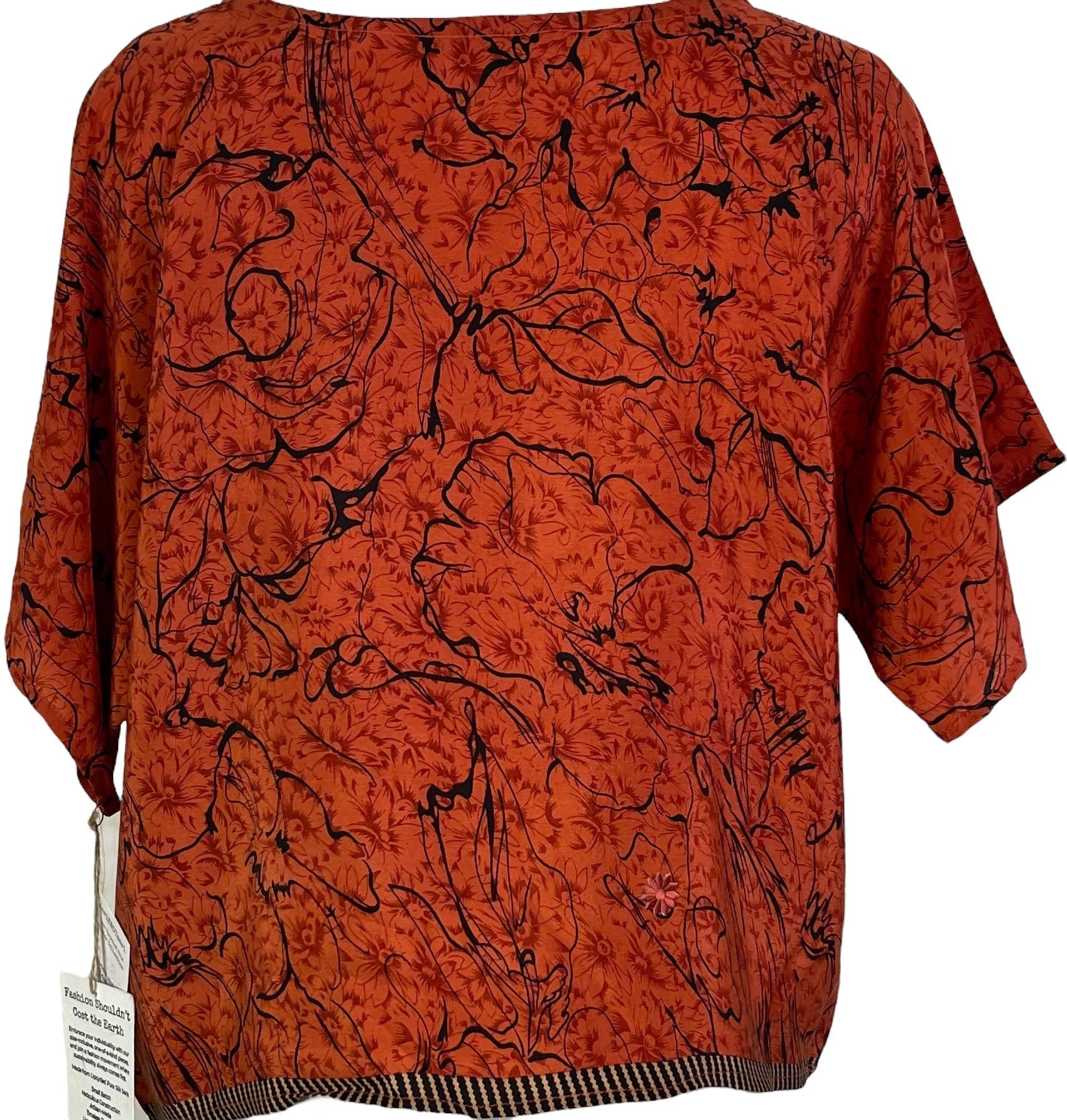 PRC6828 Avatar Pure Silk Boxy Top - Velora