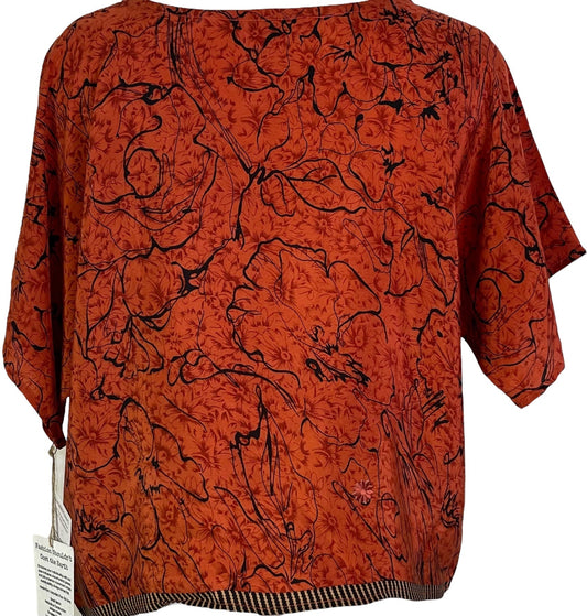 PRC6828 Avatar Pure Silk Boxy Top - Velora