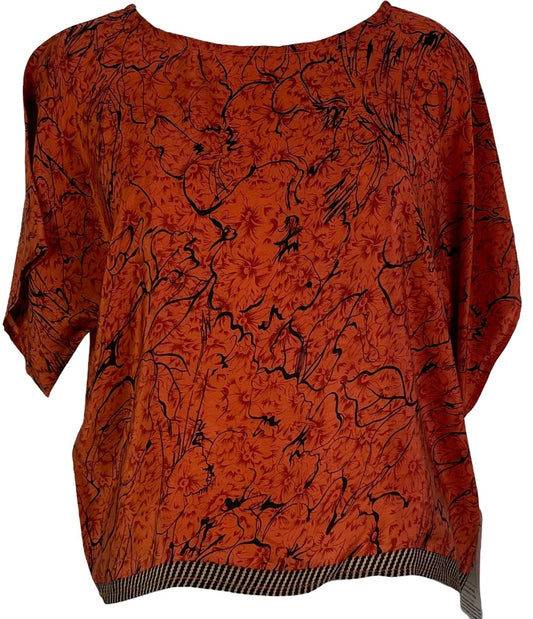PRC6828 Avatar Pure Silk Boxy Top - Velora
