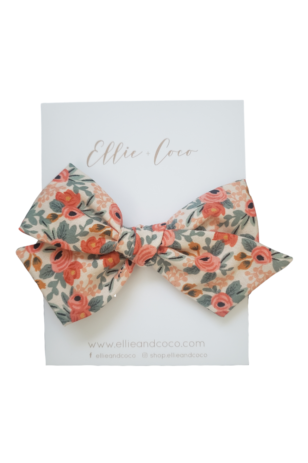 Rosa Peach Oversize Bow - Velora