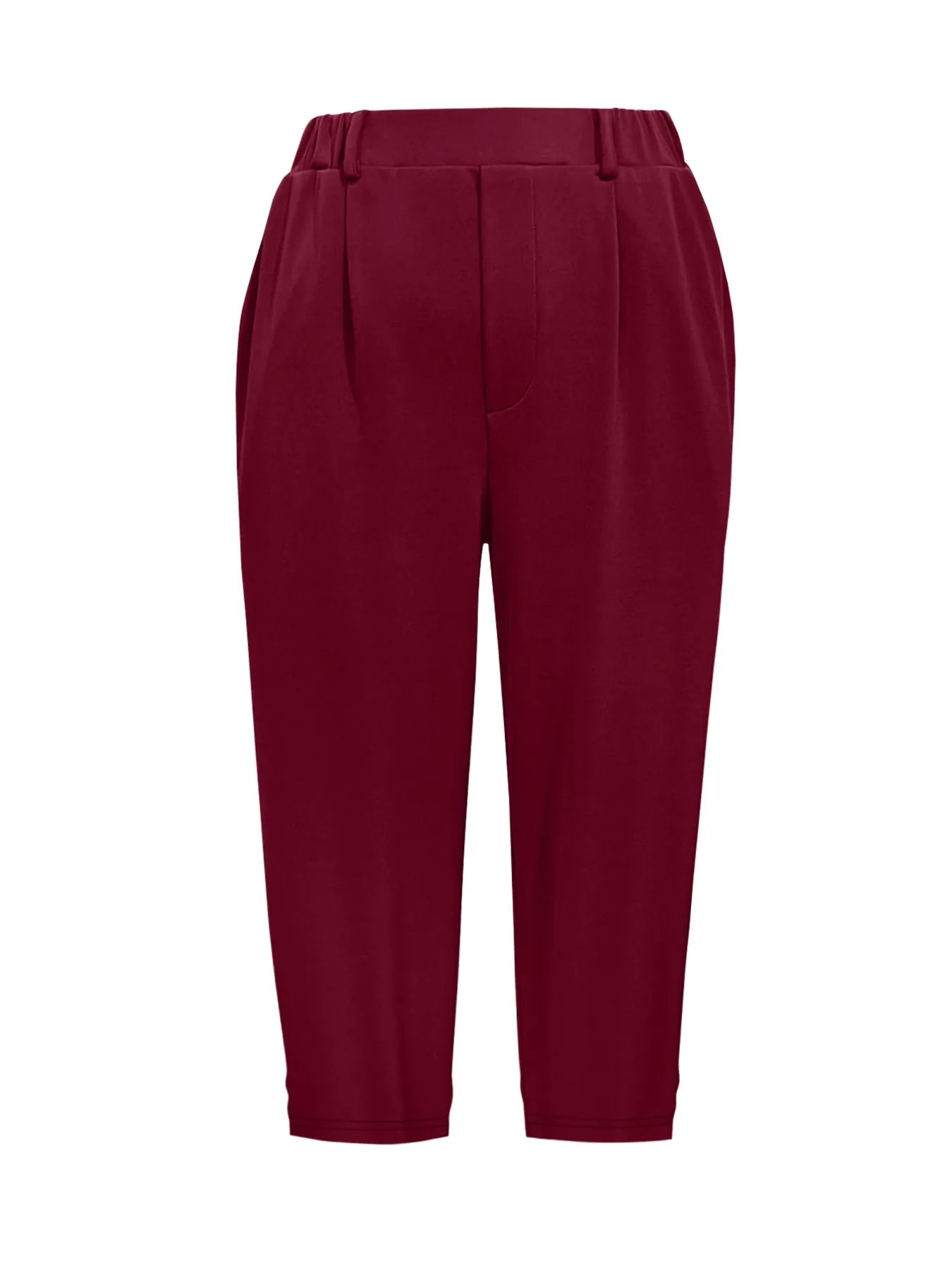 Pleated Detail Pants with Pockets - Velora Luxury Fashion