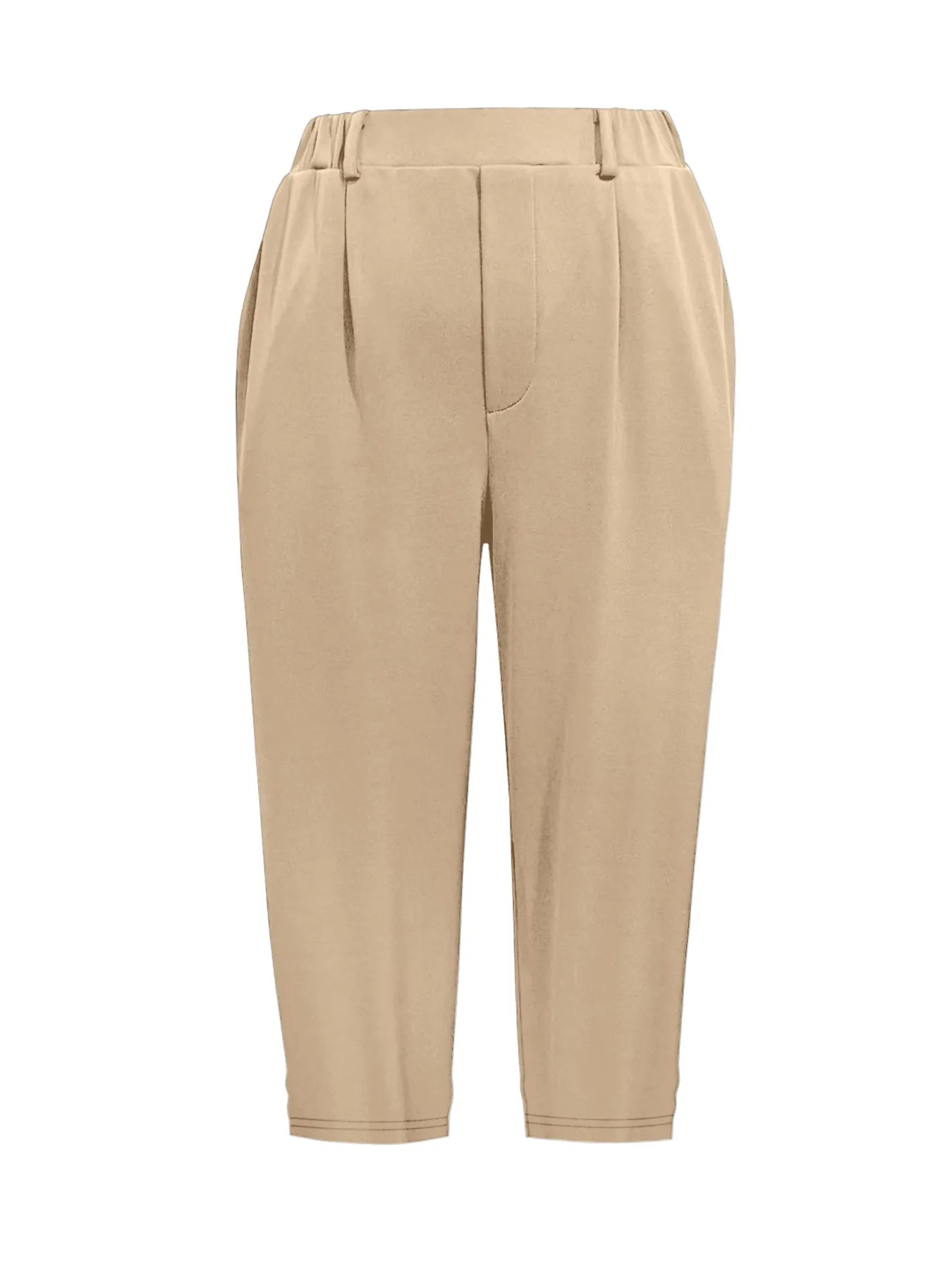 Pleated Detail Pants with Pockets - Velora Luxury Fashion