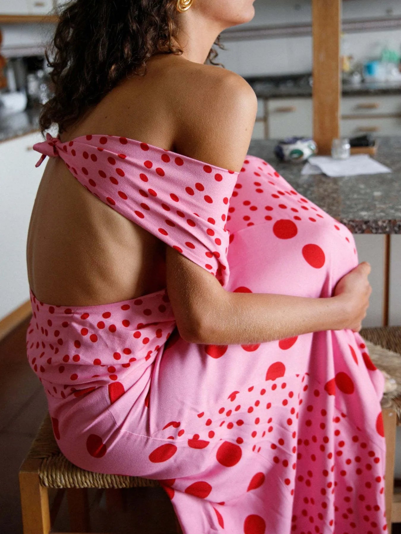 Polka Dot Top and Maxi Skirt Set - Velora Luxury Fashion