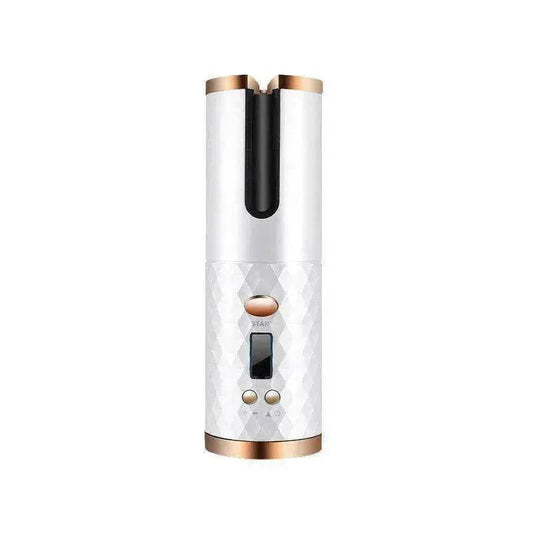 Portable LCD Hair Curler: Rechargeable, Ceramic, Auto Rotating - Velora