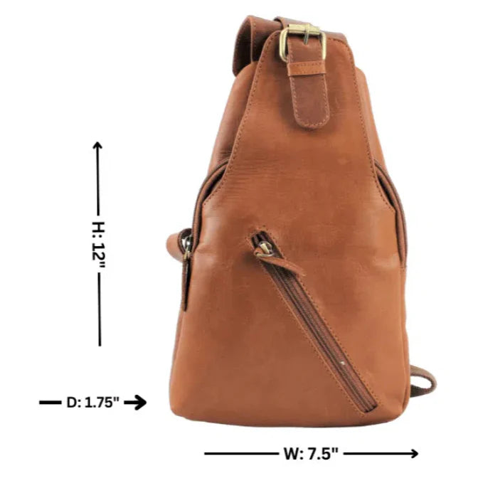 Premium Handcrafted Leather Sling Bag | Backpack | Crossbody Messenger Bag - Velora Luxury Fashion