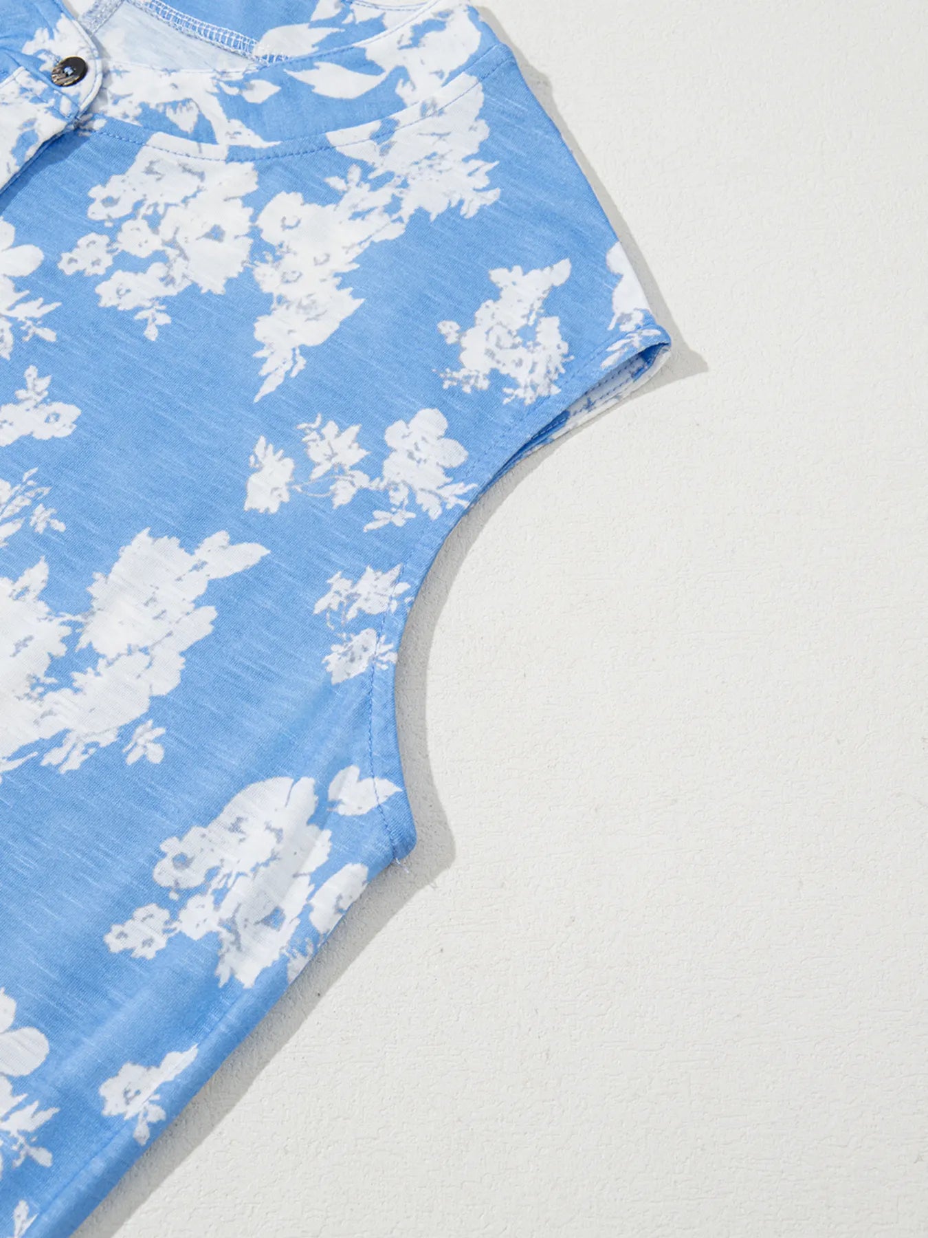 Printed Button-Front Wide Leg Jumpsuit - Velora Luxury Fashion