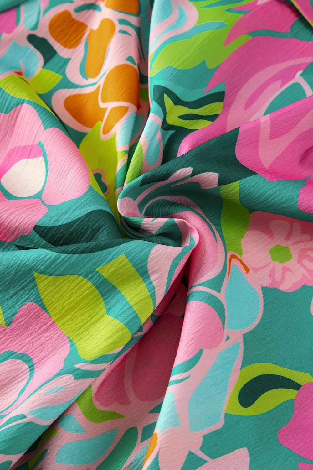 Printed Collared Neck Puff Sleeve Mini Dress - Velora Luxury Fashion