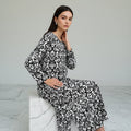Printed Long Dress - Velora Luxury Fashion