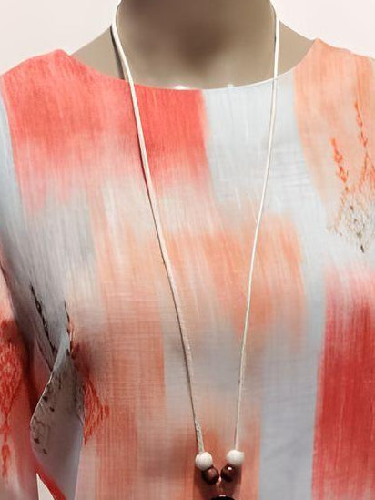 Printed Long Sleeve Tunic - Velora Luxury Fashion