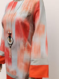 Printed Long Sleeve Tunic - Velora Luxury Fashion