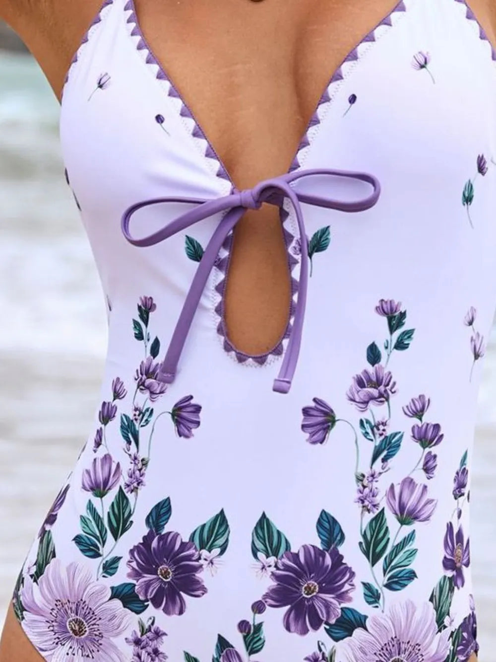 Printed Spaghetti Strap One-Piece Swimwear and Cover Up Swim Set - Velora Luxury Fashion