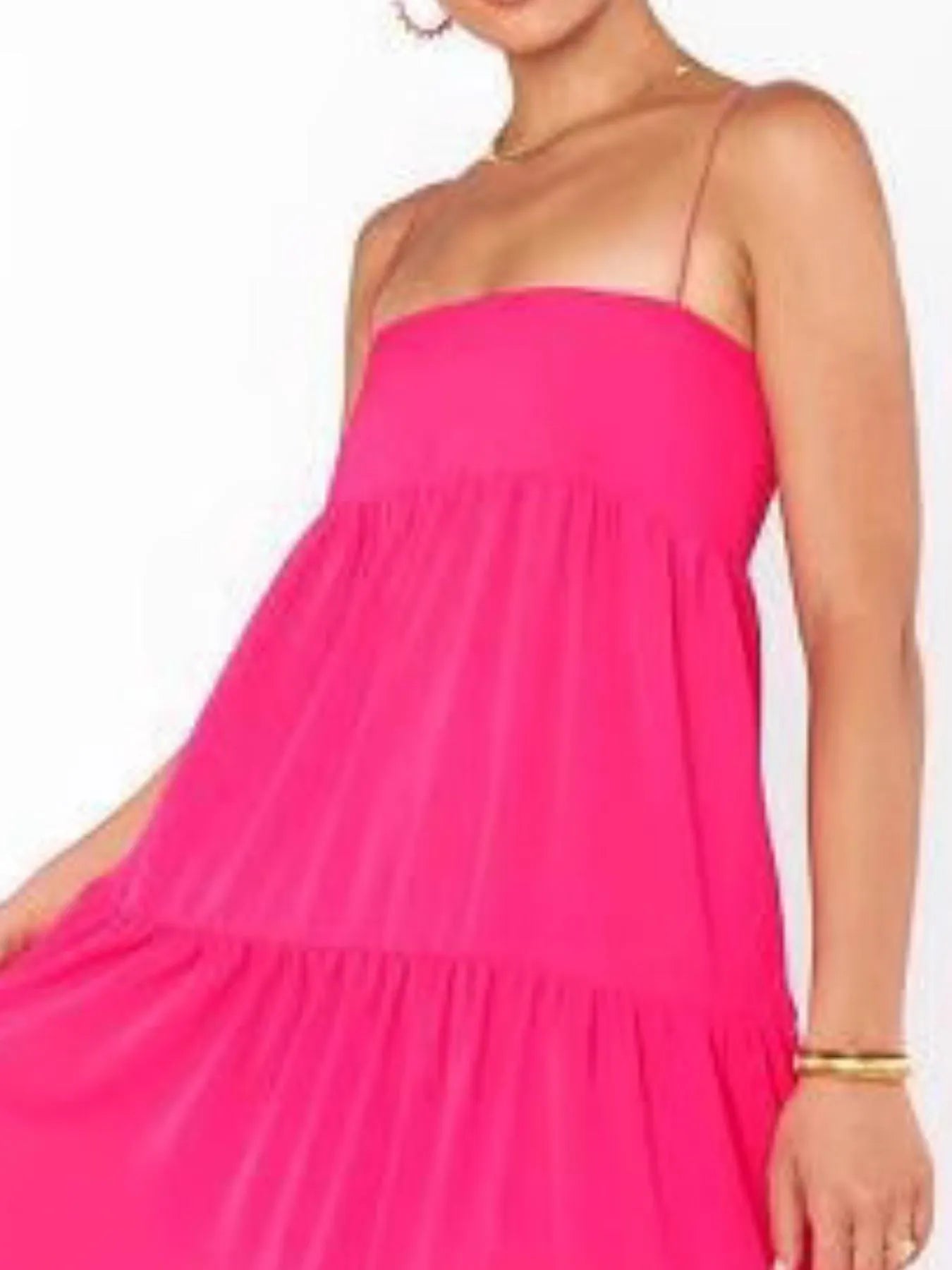 Printed Square Neck Cami Maxi Dress - Velora Luxury Fashion