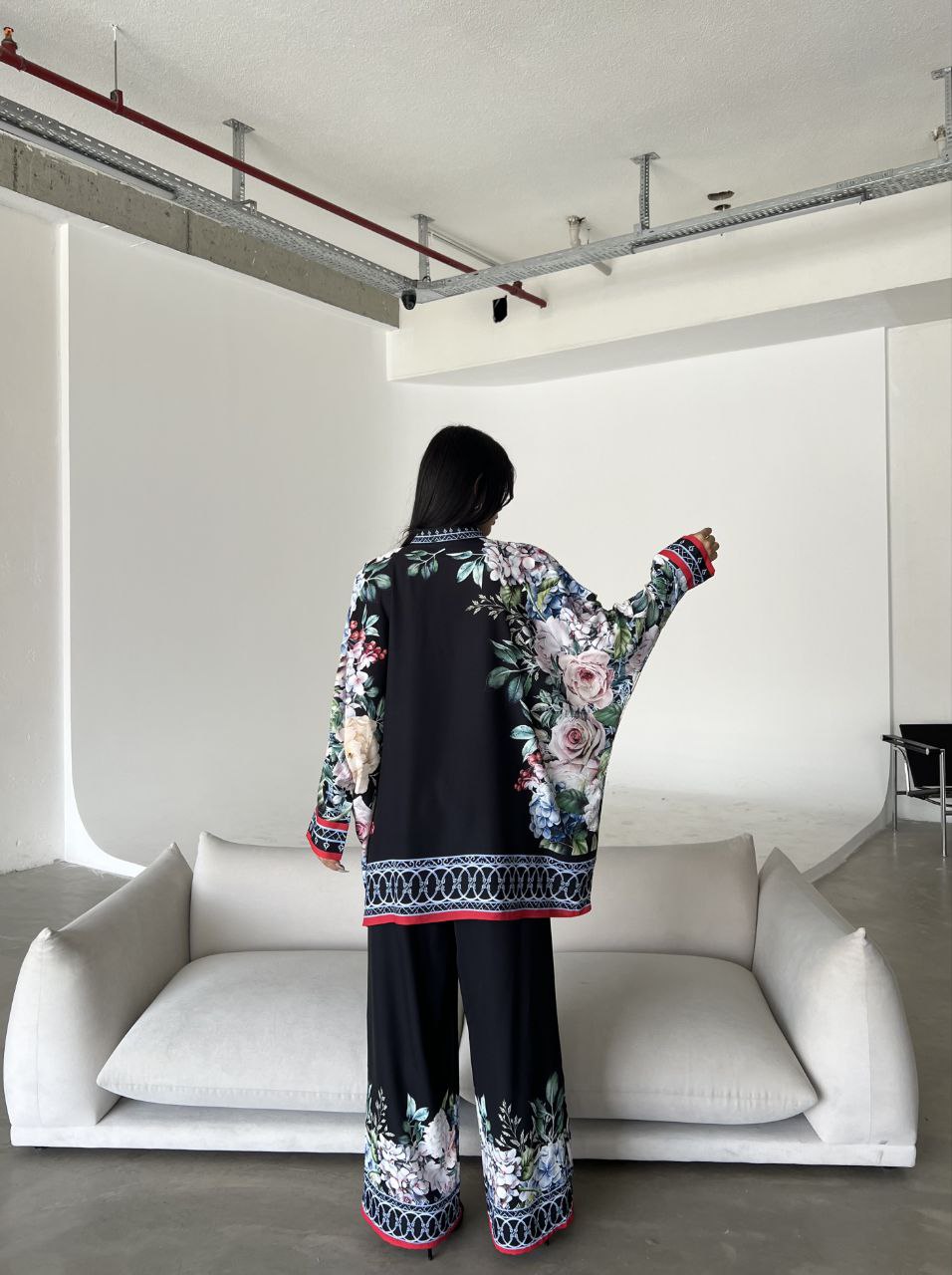 Printed Top with Wide Leg Pants - Velora Luxury Fashion