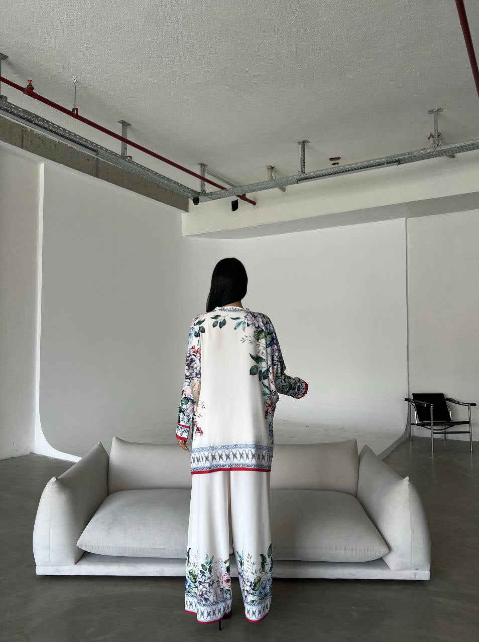 Printed Top with Wide Leg Pants - Velora Luxury Fashion
