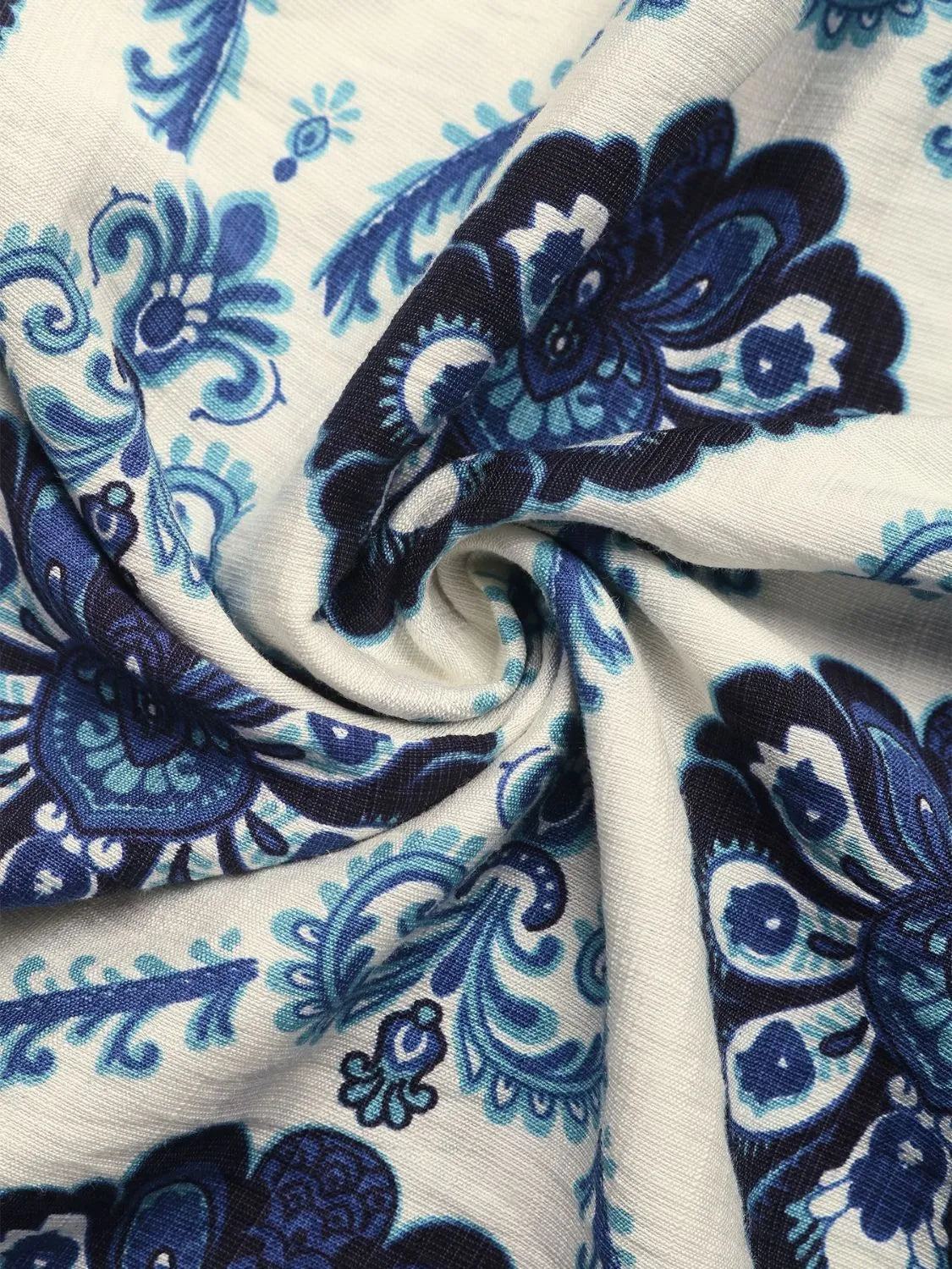 Printed V-Neck Cap Sleeve Dress - Velora Luxury Fashion