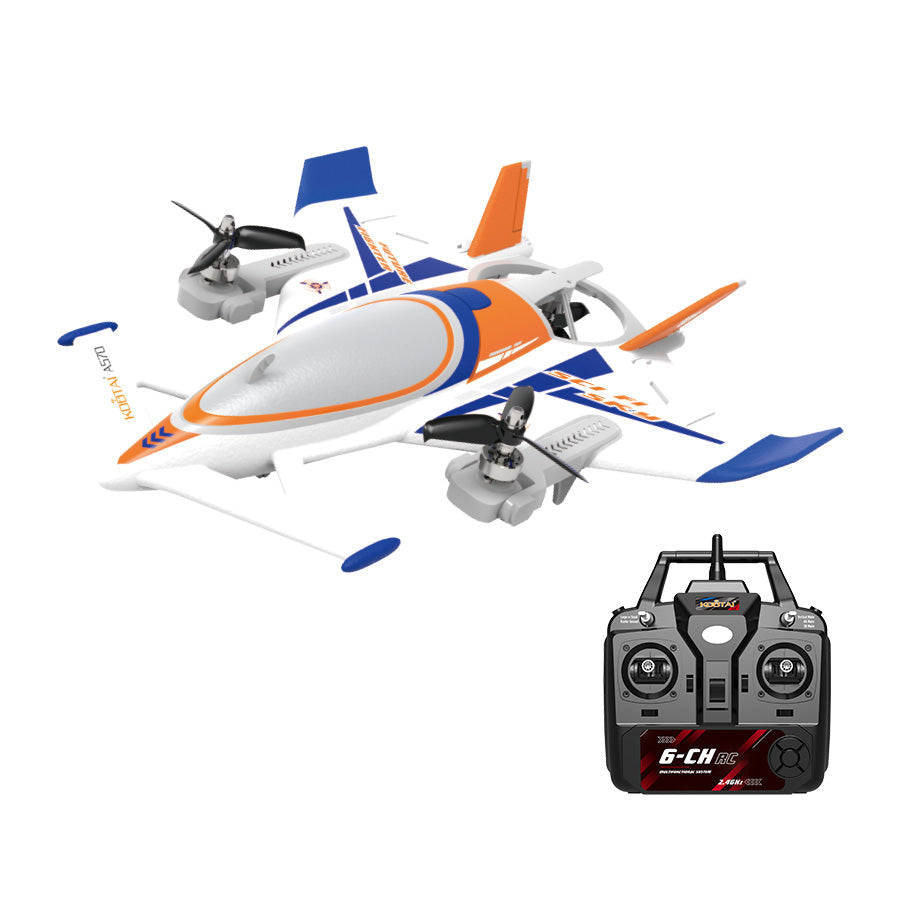 QIDI 570 VTOL RC Plane Brushless with 7.4V Battery, LED Lights & Crane Mode - Velora Luxury Fashion