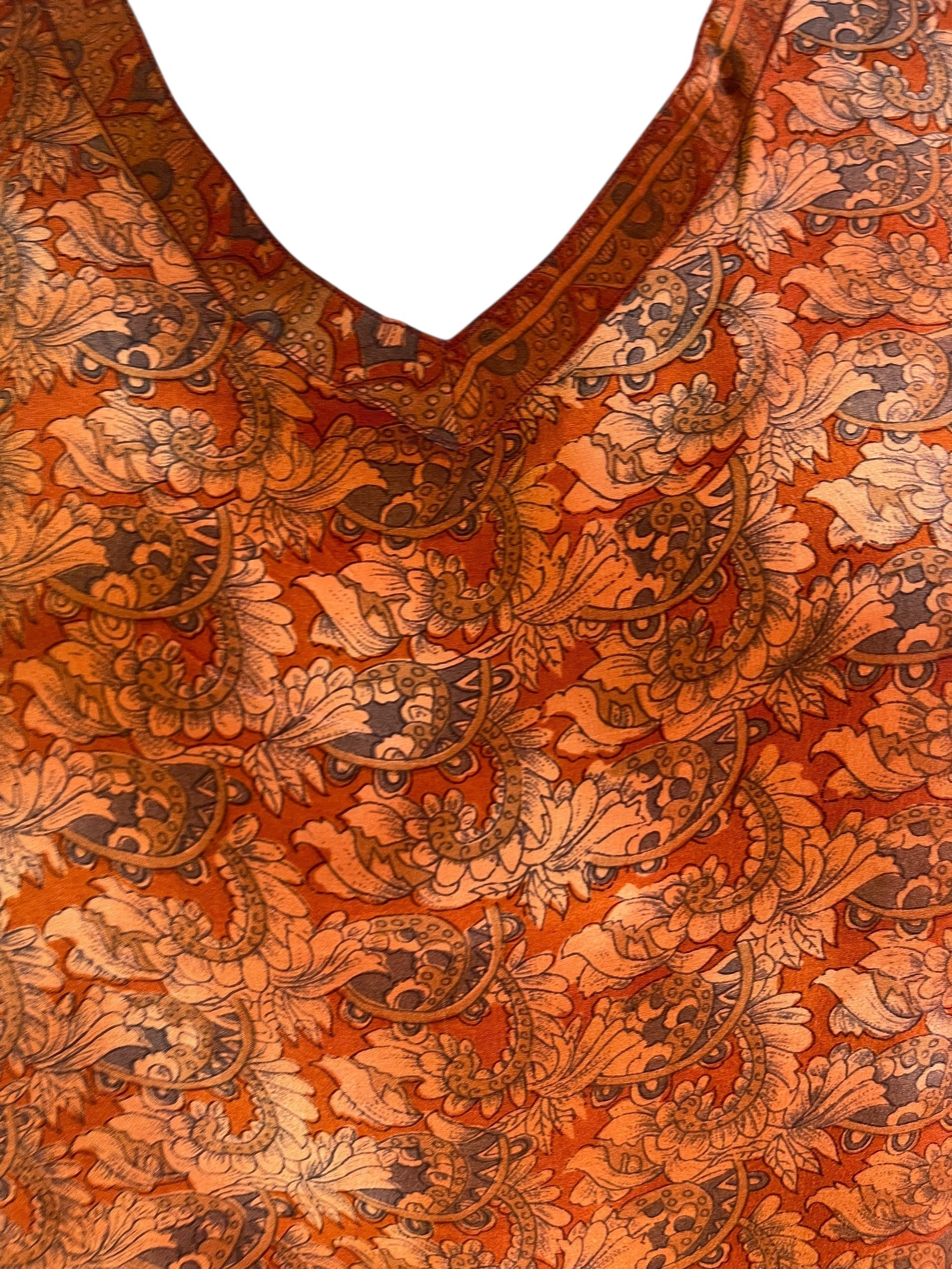 PRC7158 Avatar Pure Silk Long Tunic with Side Ties - Velora