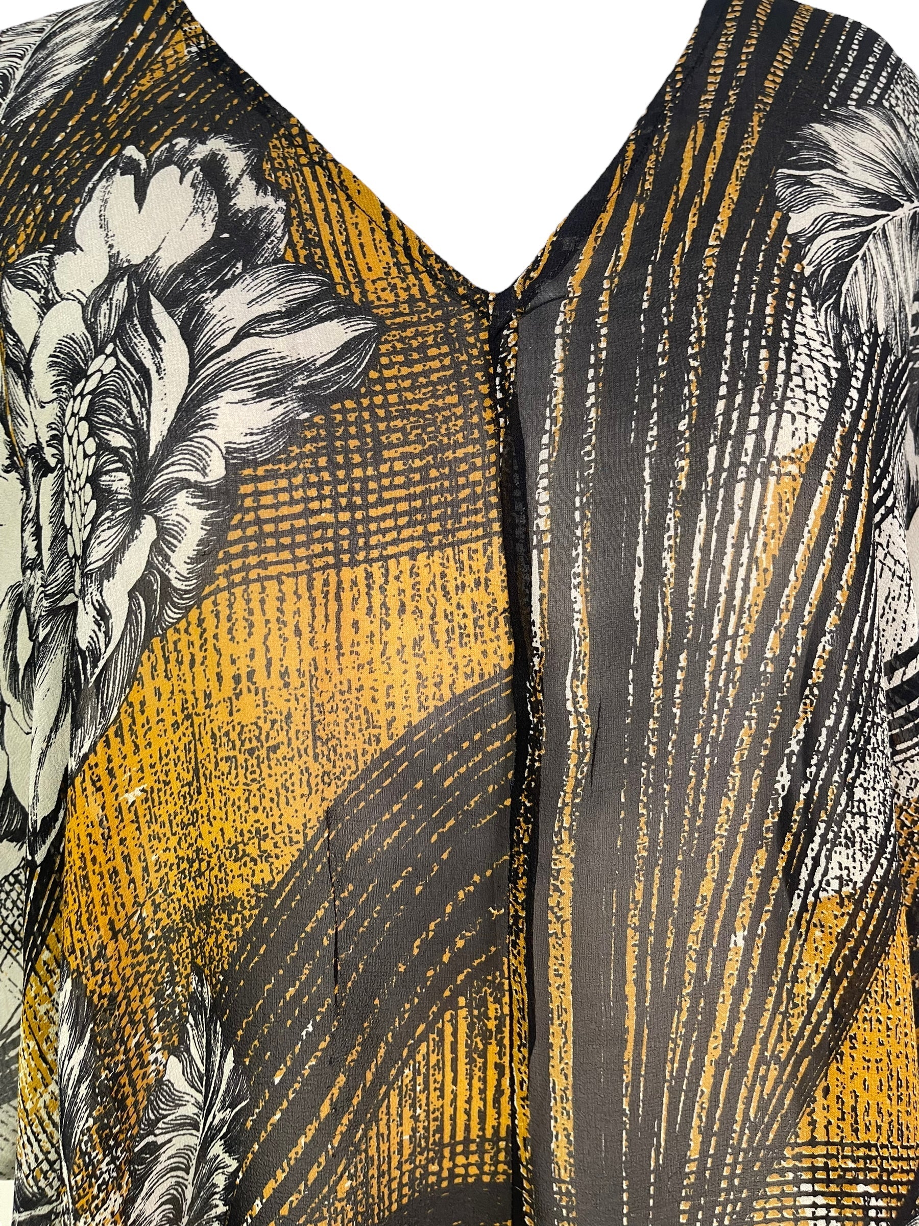 PRG6304 Sheer Avatar Pure Silk Waterfall Top - Velora