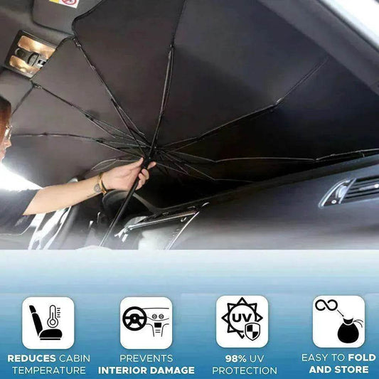 Quick deploy and practical foldable car sunshade - Velora