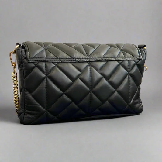 Quilted Soft Leather Crossbody Bag with Chain Strap Boutique of Leathers/Open Road