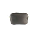 RB1008AQ | Tracollina Donna Doppia Lampo in Vera Pelle Made in Italy. Tracolla removibile. Attacchi con moschettoni in metallo Oro Lucido - Colore Taupe - Dimensioni: cm 20 x 15 x 9 - Velora Luxury Fashion