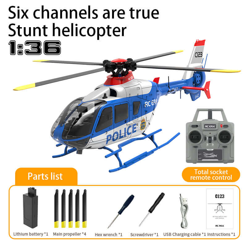 RC ERA C123 6CH Brushless RC Helicopter with Optical Flow, 3 Speed, 1-3 Batteries - Velora Luxury Fashion