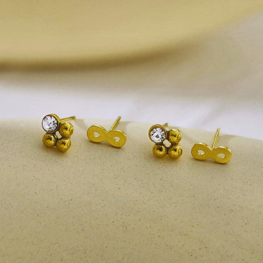 RENCE 2-Pair Stud Earrings Set - Velora