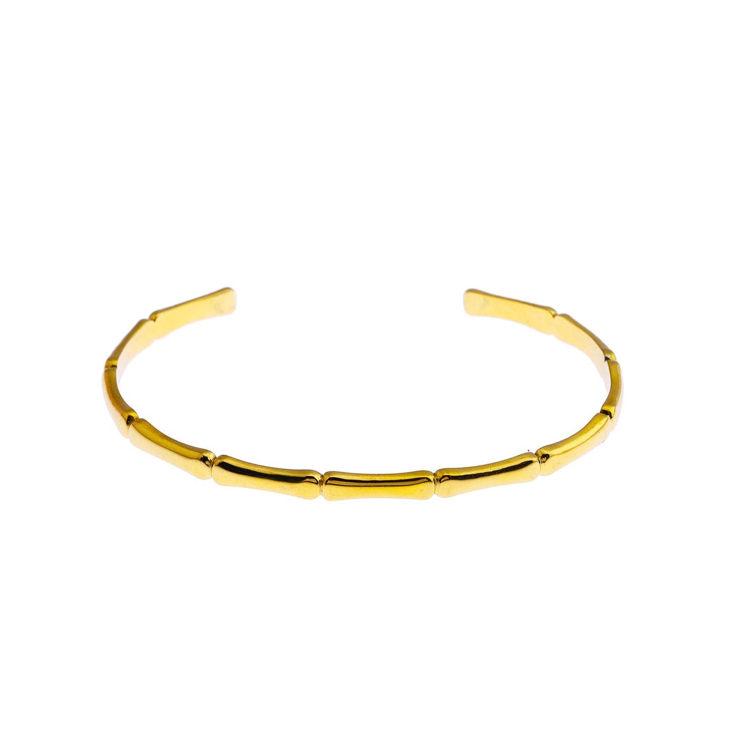 RENEE Gold: Luxury Bamboo Cuff Bracelet – Elegant Nature-Inspired Minimalist Design - Velora