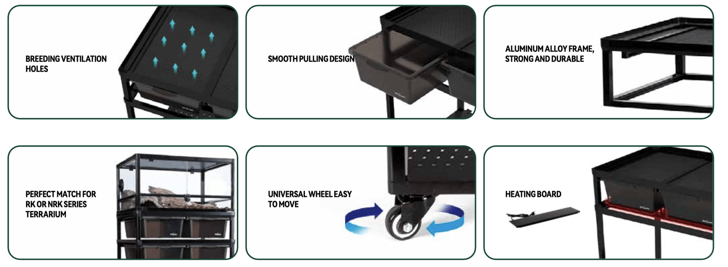 REPTIZOO Aluminum Stackable Breeding Rack (Included Heat Mats for 6 layers) - Velora Luxury Fashion