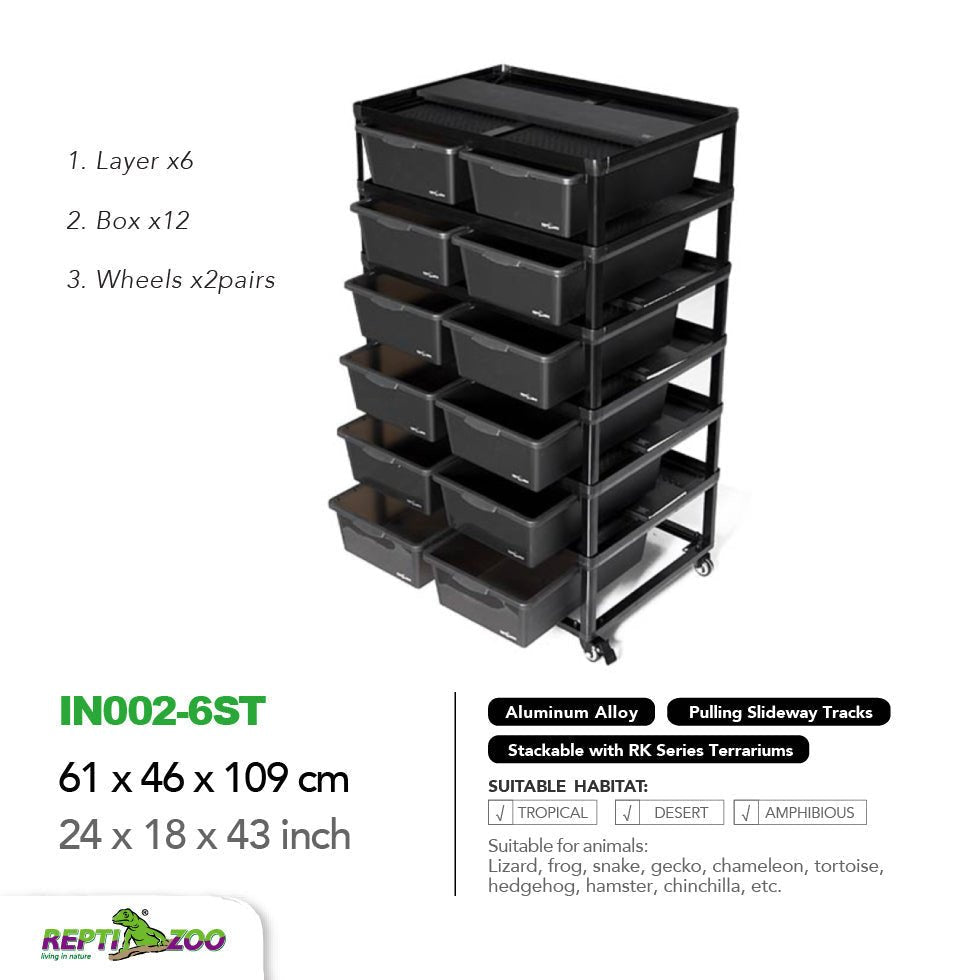REPTIZOO Aluminum Stackable Breeding Rack (Included Heat Mats for 6 layers) - Velora Luxury Fashion