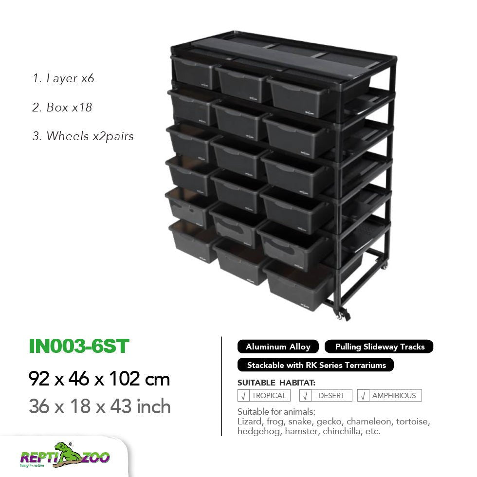 REPTIZOO Aluminum Stackable Breeding Rack (Included Heat Mats for 6 layers) - Velora Luxury Fashion