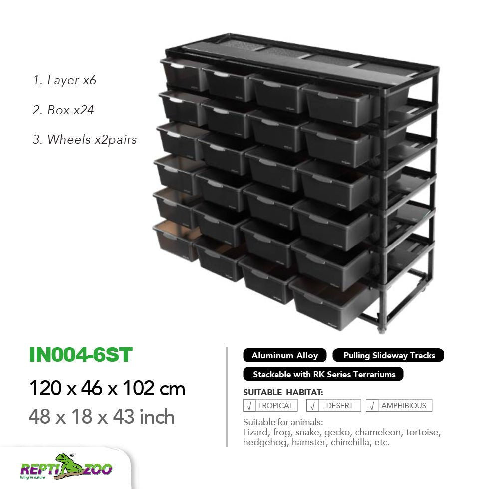 REPTIZOO Aluminum Stackable Breeding Rack (Included Heat Mats for 6 layers) - Velora Luxury Fashion