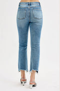 RISEN Full Size High Rise Crop Straight Slim Jeans Plus Size - Velora Luxury Fashion