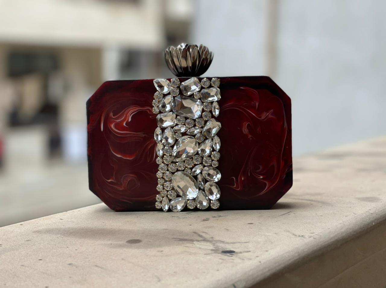 ROOHI- Crimson - Velora Luxury Fashion