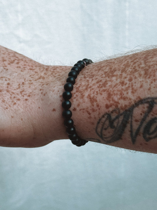 RUN FOR THE CURE BLACK ONYX BRACELET - Velora Luxury Fashion