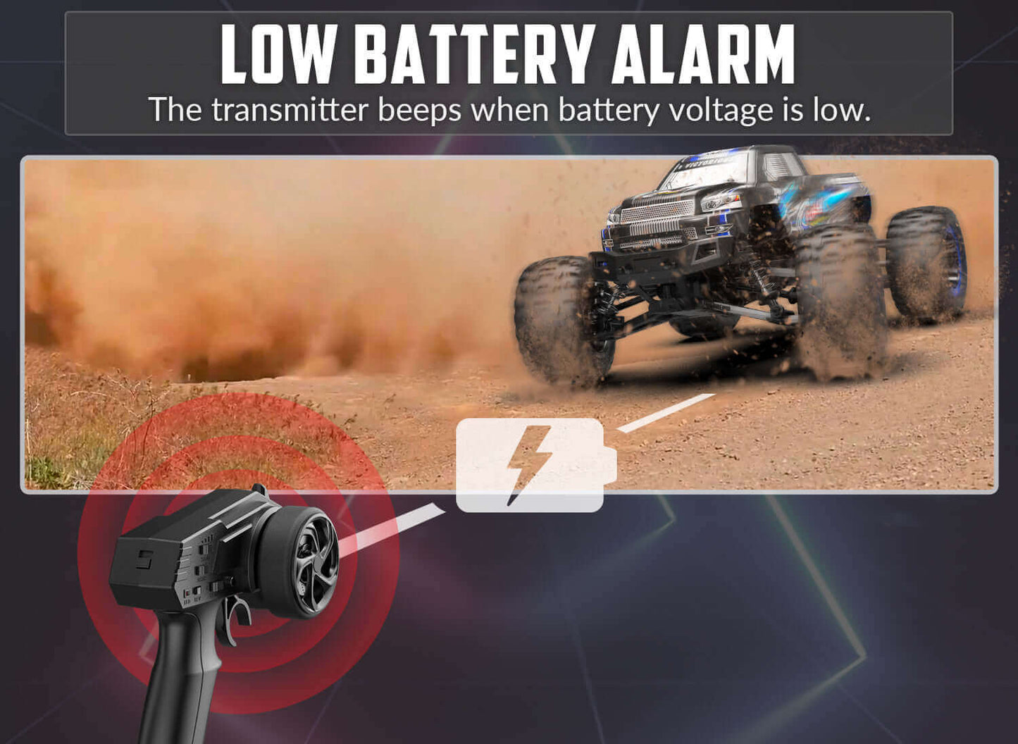 Racent Crossy 1/16 Scale 4x4 RC Monster Truck - 30mph Fast, High Speed, Off Road - Velora Luxury Fashion