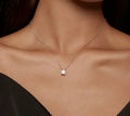 Radiant 1ct Moissanite Sterling Silver Pendant Necklace - Velora Luxury Fashion