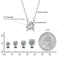 Radiant 1ct Moissanite Sterling Silver Pendant Necklace - Velora Luxury Fashion