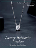 Radiant 1ct Moissanite Sterling Silver Pendant Necklace - Velora Luxury Fashion
