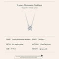Radiant 1ct Moissanite Sterling Silver Pendant Necklace - Velora Luxury Fashion