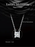 Radiant 1ct Moissanite Sterling Silver Pendant Necklace - Velora Luxury Fashion