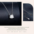 Radiant 1ct Moissanite Sterling Silver Pendant Necklace - Velora Luxury Fashion