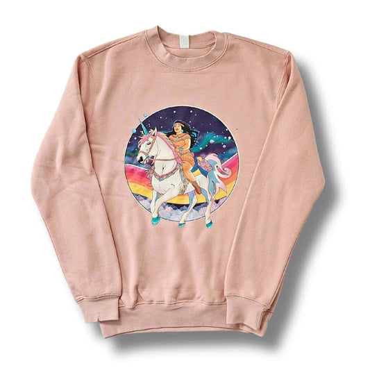 Rainbow Unicorn Woman Crewneck - Velora Luxury Fashion